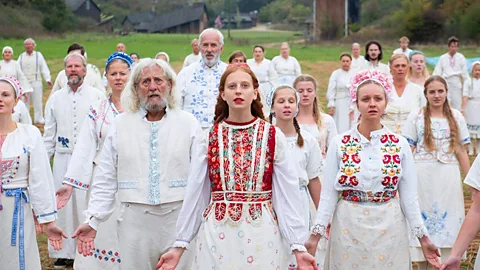 Alamy The summer solstice is significant in folk music circles – and was depicted in folkloric horror film Midsommar (Credit: Alamy)