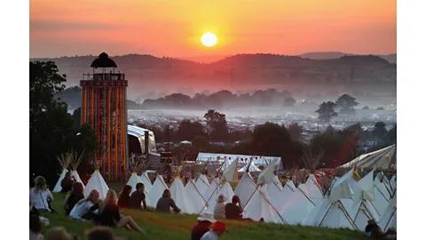 Getty Images Folk music is more popular than ever at Glastonbury Festival – the Field of Avalon is where folk artists and fans congregate (Credit: Getty Images)