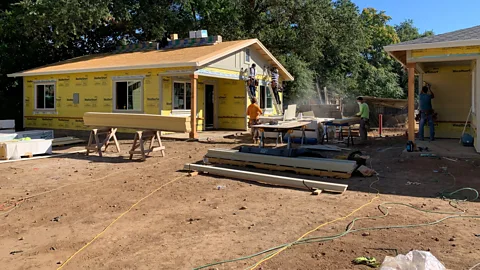 Habitat for Humanity Six simple, single-storey, pitched-roofed homes have been built by Habitat for Humanity in Chico, California (Credit: Habitat for Humanity)