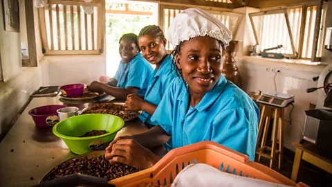 Scott Ramsay The plantation is home around 300 people, many of whom work in the plantation or at the Chocolate Factory (Credit: Scott Ramsay)