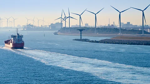 Getty Images Switching to green fuels in shipping will require investment in renewable energy infrastructure at ports (Credit: Getty Images)