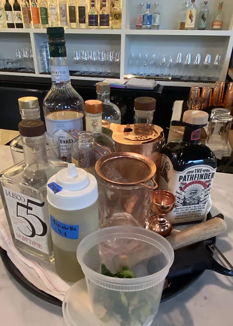 Stefanie Ellis Non-alcoholic cocktails include NA spirits, homemade syrups and garnishes (Credit: Stefanie Ellis)