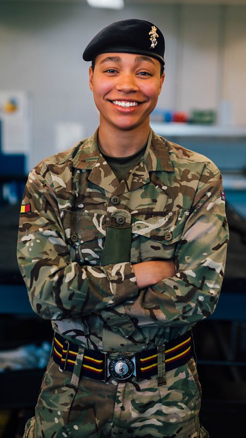 Naomi in uniform.