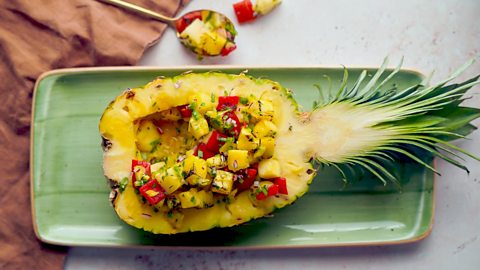 Barbecued pineapple salsa