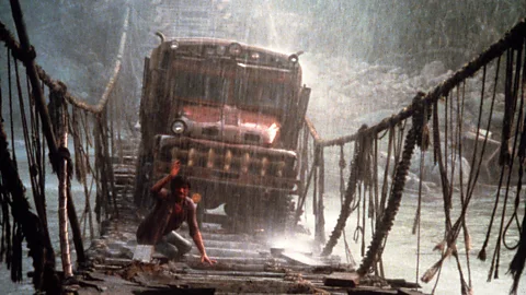 Alamy The film's highlight is an incredible action sequence in which the truck full of explosives is driven across a wonky rope bridge (Credit: Alamy)