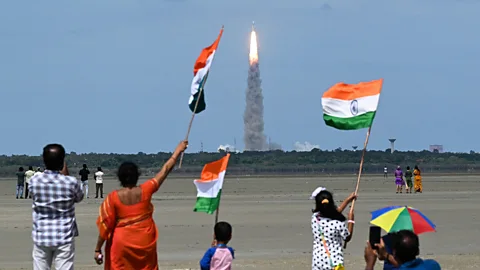 Getty Images India's Chandrayaan-3, which took off on July 14 2023, is the country's second attempt to soft-land an unmanned spacecraft on the Moon (Credit: Getty Images)