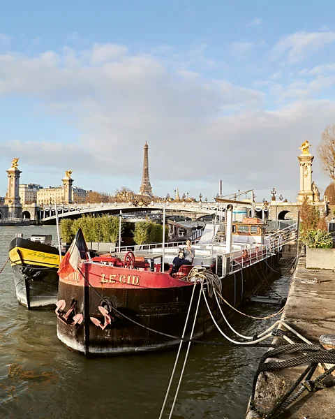 Tom Peppiat Le Cid was built in 1930, and is now moored in central Paris (Credit: Tom Peppiat)