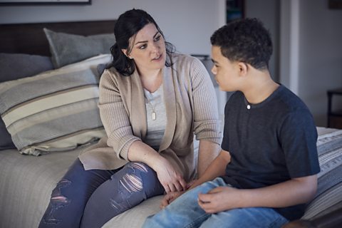 A mother talks to her son about their worries around Results Day