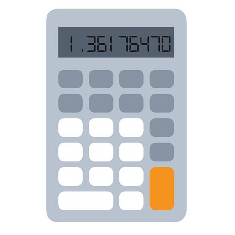 Calculator showing 1.36176470