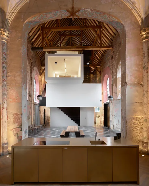Toon Grobet/ Frozen Moments A chapel in Limburg, Belgium has become a studio for architecture firm Klaarchitectuur (Credit: Toon Grobet/ Frozen Moments)