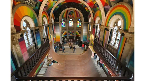 Getty Images A 100-year-old church was transformed into Las Iglesia skatepark in Llanera, Spain (Credit: Getty Images)