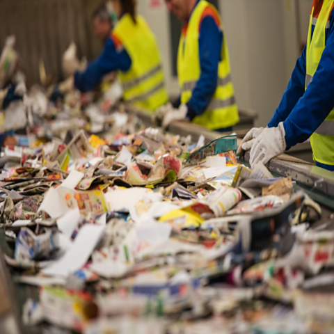 A recycling plant