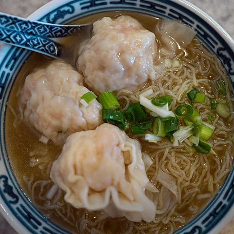 Redonion1515/Getty Images The prawn wonton noodles at Tsim Chai Kee are both delicious and affordable (Credit: Redonion1515/Getty Images)