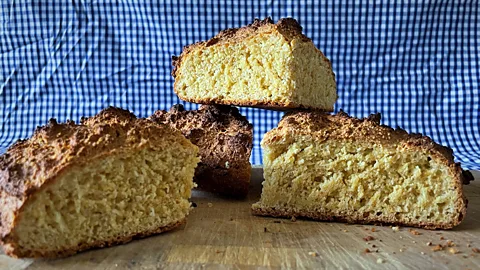 Kate Ryan This Irish soda bread includes yellowmeal as well as flour (Credit: Kate Ryan)