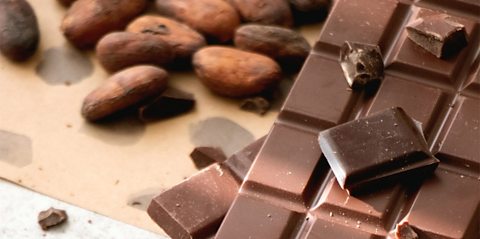 Fairtrade chocolate and cocoa beans