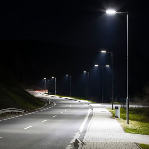 Street lights at night