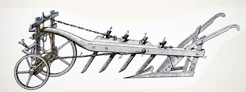 A plough designed by the 18th century agricultural reformer, Jethro Tull.