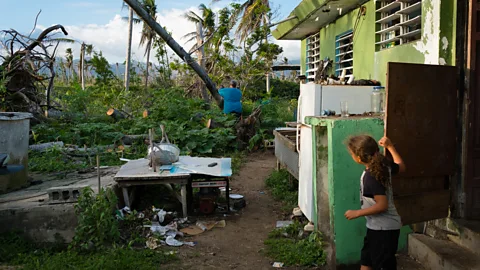 Getty Images As hurricanes hit land their intensity lessens as they no longer draw energy from warm water - but they are still capable of causing huge damage (Credit: Getty Images)