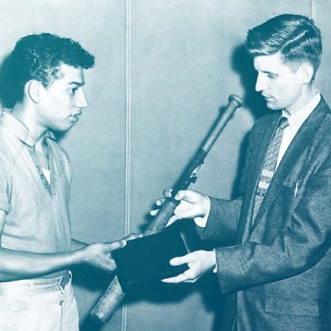 A young Nicky Cruz with David Wilkerson