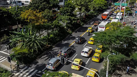 Getty Images Green cover has helped lower temperatures on major highways such as Oriental Avenue in Medellín (Credit: Getty Images)