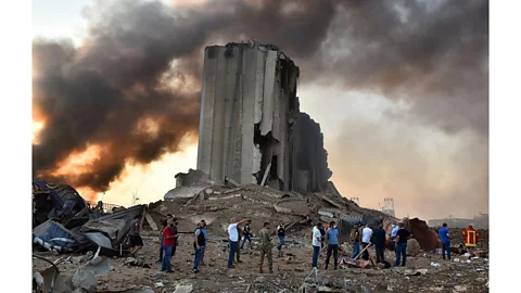 Getty Images The non-nuclear explosion in the port of Beirut in 2020 produced infrasound and seismic waves that could be detected from far away (Credit: Getty Images)