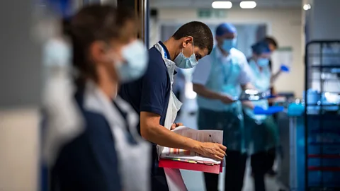 Getty Images Paper still plays a major role in the health systems around the world – from prescriptions to patient notes (Credit: Getty Images)