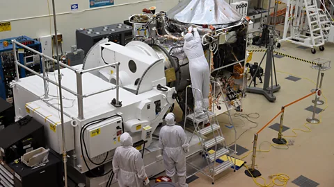 Getty Images Osiris-Rex spacecraft being constructed at Lockheed Martin (Credit: Getty Images)