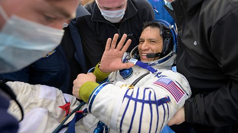 Nasa/Getty Images Frank Rubio is lifted from the Soyuz MS-23 capsule after returning to Earth (Credit: Nasa/Getty Images)