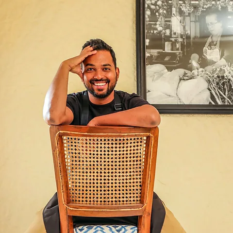 Nolan Lobo Chef Gracian de Souza is ionate about bibik, a doting name Goans have for bebinca (Credit: Nolan Lobo)