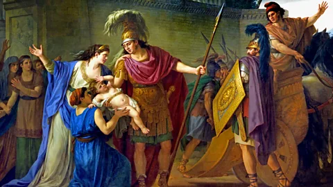 Alamy The farewells of Hector and Andromache (Homer, The Iliad, song VI), 1786, by Joseph-Marie Vien (Credit: Alamy)