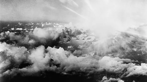 Getty Images The atomic blasts were too dangerous for manned aircraft to fly near (Credit: Getty Images)