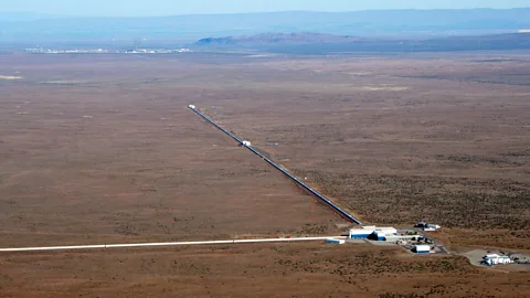 Ligo labs Gravitational waves cannot be detected by any human sense, but the huge arms of Laser Interferometer Gravitational-wave Observatories can "listen" for them (Credit: Ligo labs)