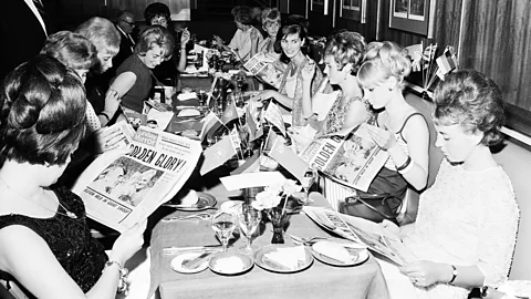 Getty Images While footballers' wives (pictured at a 1966 banquet) had always been of interest, they became tabloid fodder in the early 2000s (Credit: Getty Images)