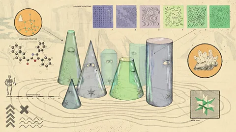 Emmanuel Lafont The Shapes, from Les Xipéhuz (1888) are sophisticated geometric organisms with a complex language and even an education system (Credit: Emmanuel Lafont)