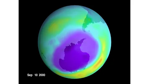 Getty Images Some human-made chemicals - like ozone depleting chorofluorocarbons - have effects which can last hundreds of years (Credit: Getty Images)