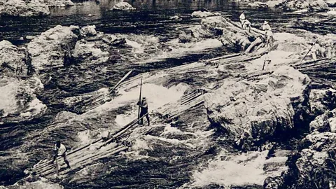 Kitayama Village Tourism Association The rafts came about as an innovative way to transport timber from Kitayama to Shingu, a city on Wakayama's coast (Credit: Kitayama Village Tourism Association)
