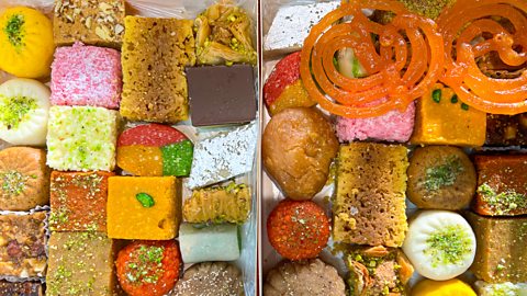 What’s inside a mithai box? A box of brightly coloured sweets