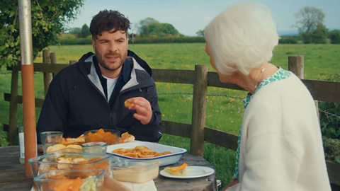 Mary Berry and Jordan North 