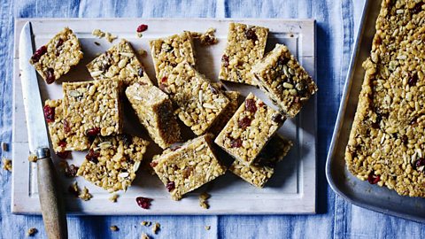 Cranberry and coconut cereal bars