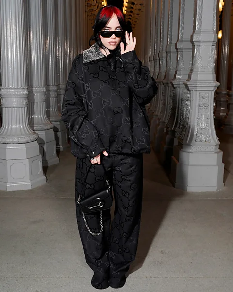 Getty Images Billie Eilish, shown here with the Gucci horsebit bag made from biomaterials at the LACMA Art and Film Gala on 4 November, is a face of the brand (Credit: Getty Images)