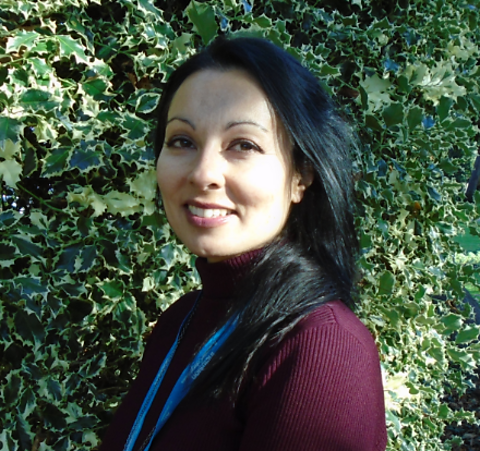Sonia Riyait, a careers adviser at Leicester College, is smiling at the camera.