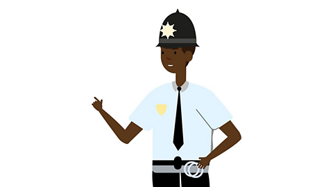 Cartoon image of a police officer