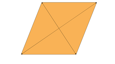 Rhombus with diagonals