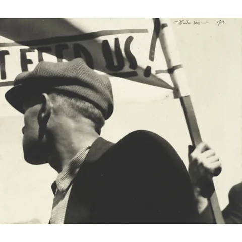 Dorothea Lange Demonstration, San Francisco, 1934 (Credit: Dorothea Lange)