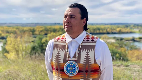 Indigenized Energy Cody Two Bears founded Indigenized Energy, a native-led energy company installing solar farms for tribal nations in the US (Credit: Indigenized Energy)