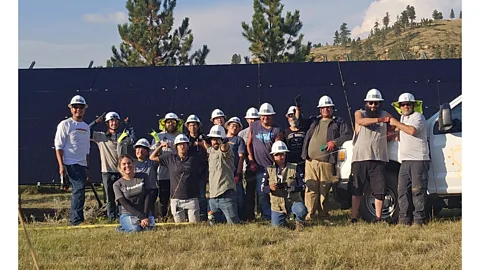 Indigenized Energy Organisations across the US are training Native American tribes how to install solar panels in a bid to bring jobs and power to reservations (Credit: Indigenized Energy)