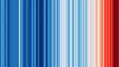 Ed Hawkins, University of Reading Professor Ed Hawkins created the climate stripes image to explain global warming (Credit: Ed Hawkins, University of Reading)