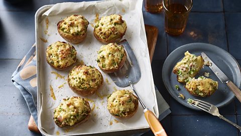 Double-baked potatoes