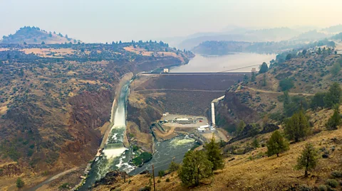 Getty Images Works are underway to dismantle enormous dams on the Klamath River in the US (Credit: Getty Images)