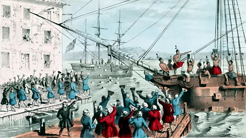 Getty Images The Boston Tea Party was caused by resistance to British levies on tea, but in England there was a surge in tea drinking because tax was lowered (Credit: Getty Images)